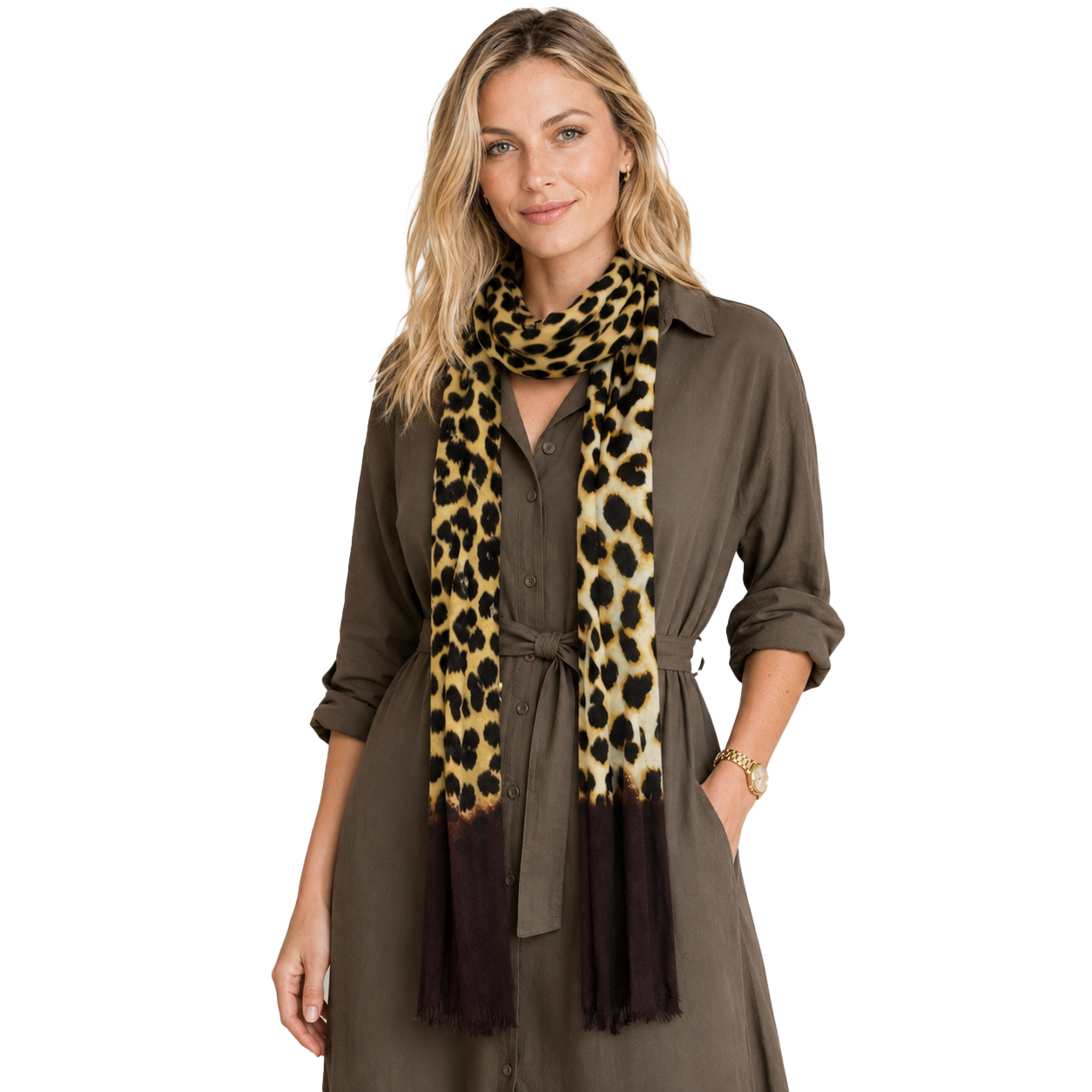 Skinny Leopard Scarf
