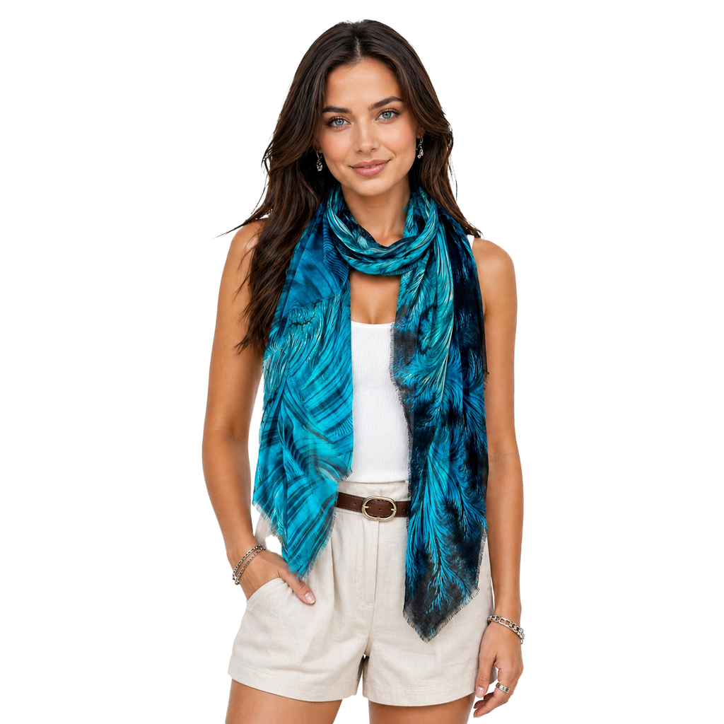 Blue Ice Scarf | Premium Cotton Scarves – Blue Pacific
