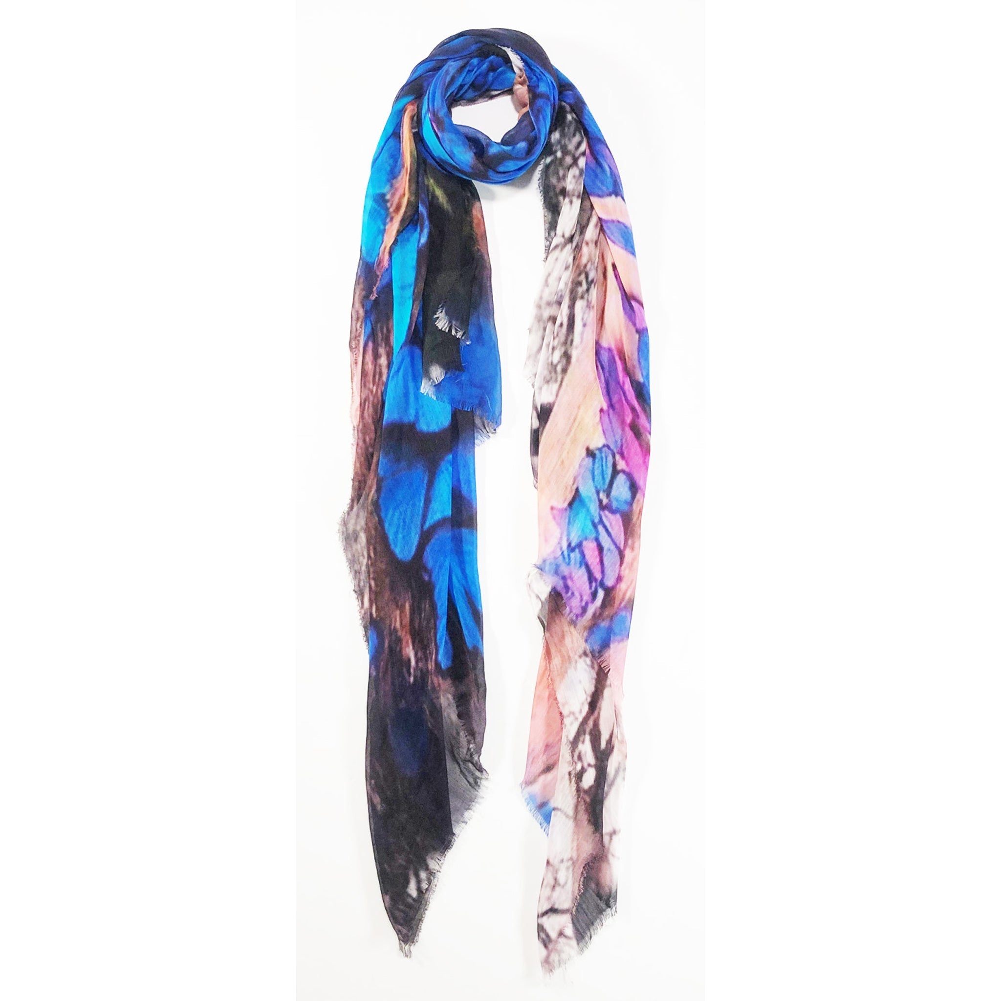 Butterflies Scarf (Cobalt)