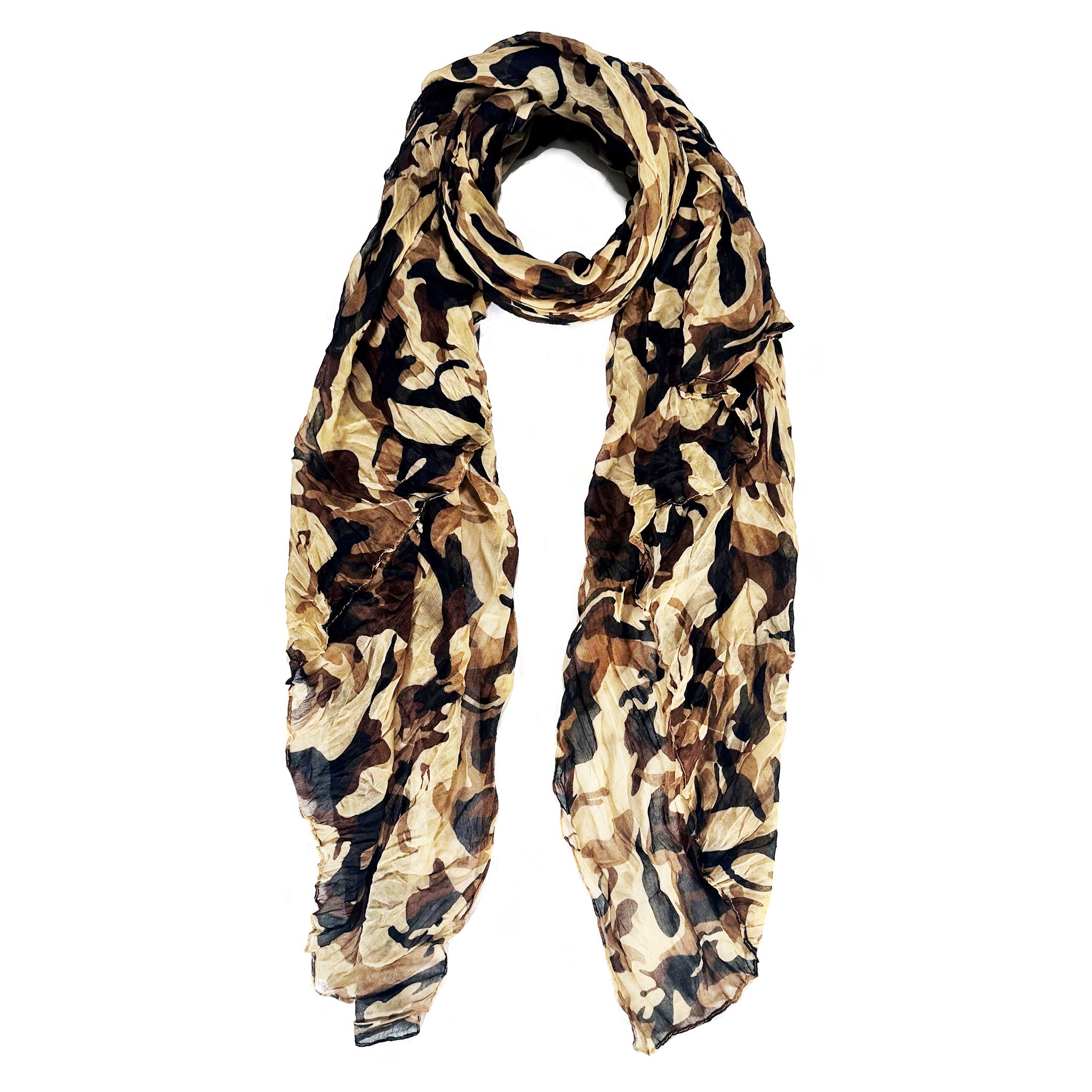 Cotton Camo Scarf — Blue Pacific — view 5