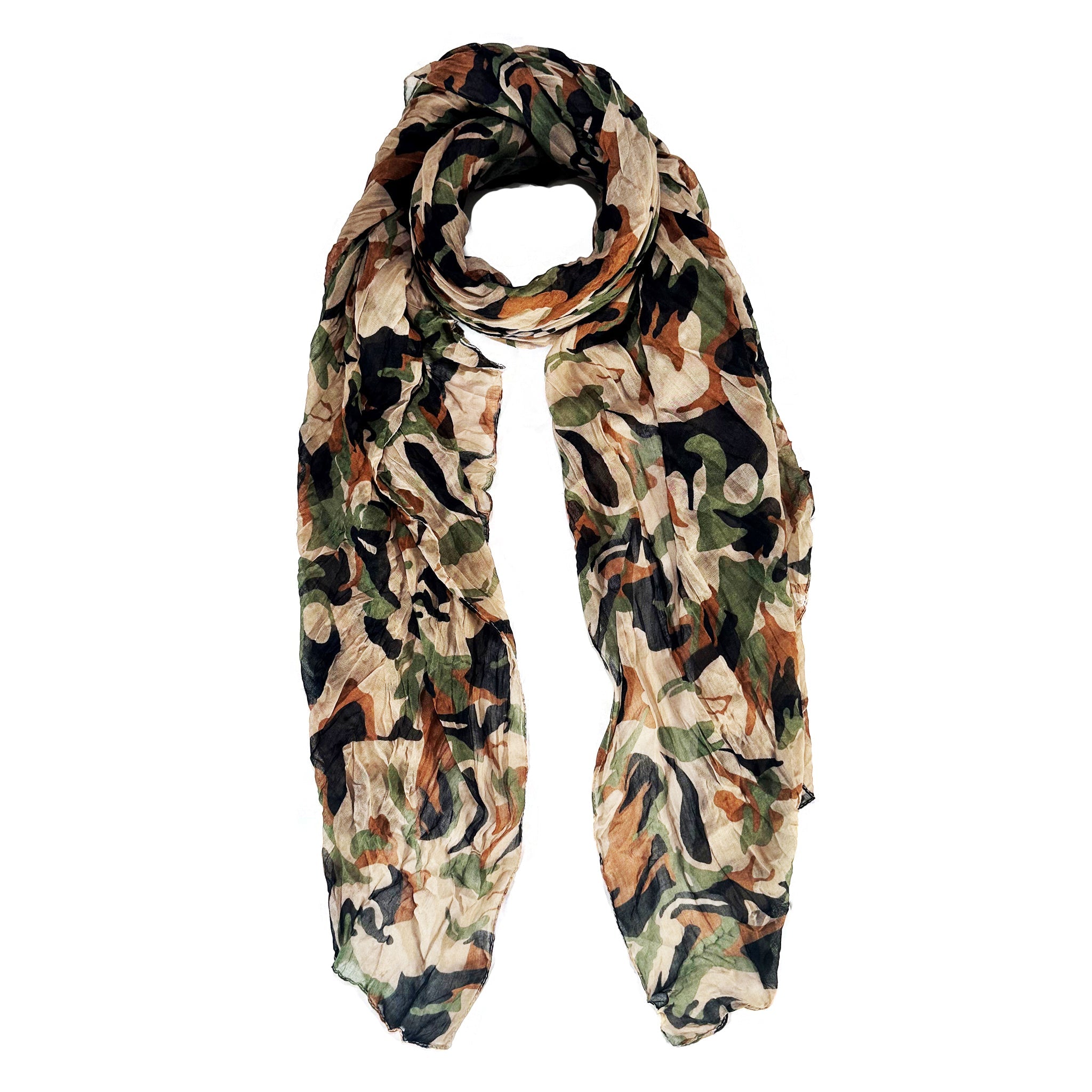 Cotton Camo Scarf — Blue Pacific — view 4