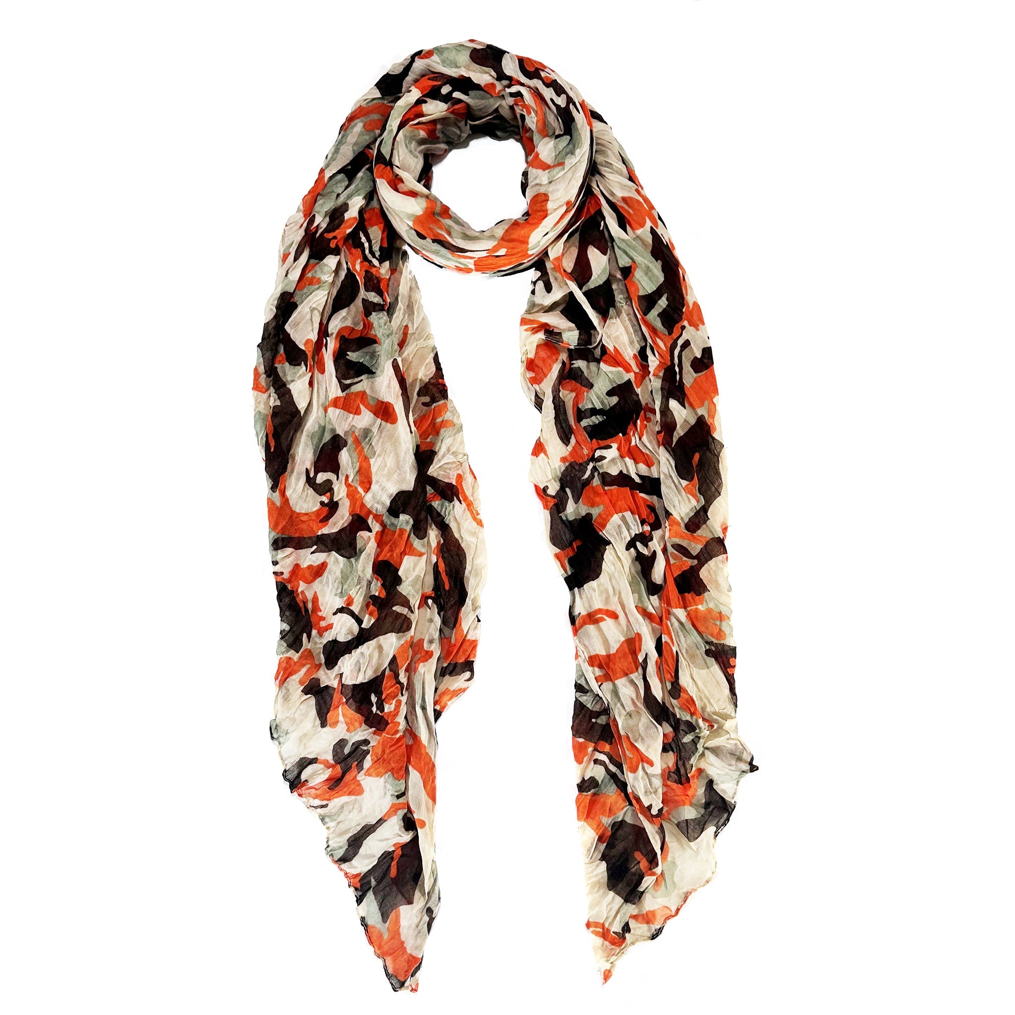 Cotton Camo Scarf — Blue Pacific — view 3