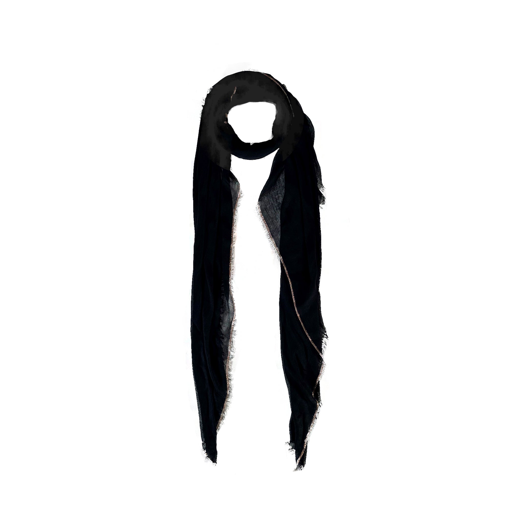 Cashmere Blend Scarves with Specialty Metallic Threading