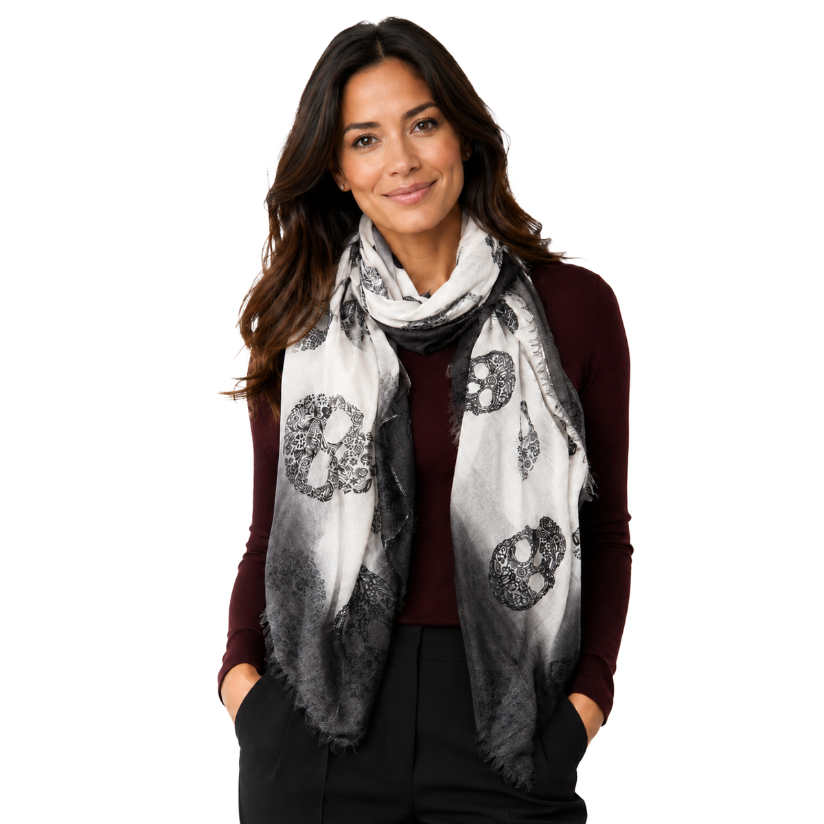 Cashmere Blend Scarves with Specialty Metallic Threading