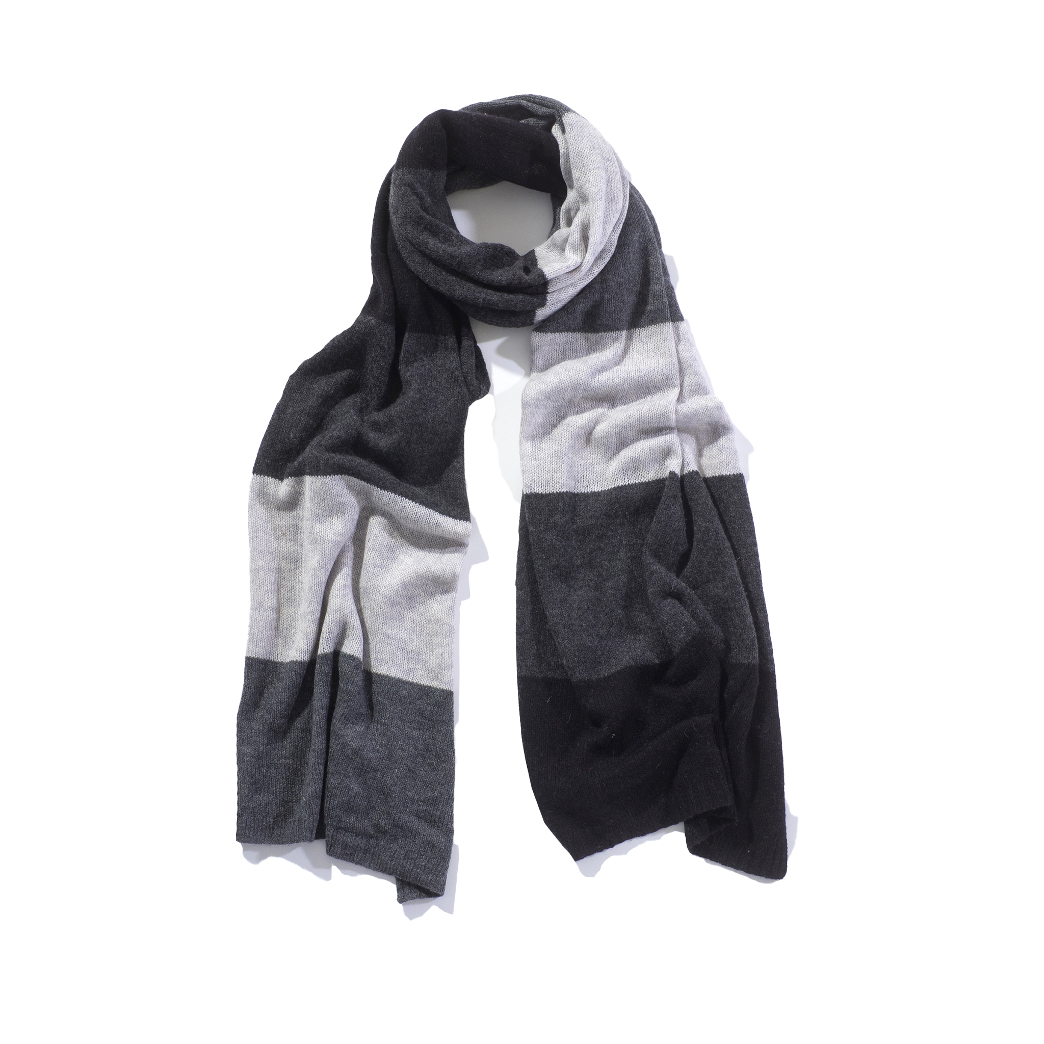 Cashmere Knit Stripe Scarf
