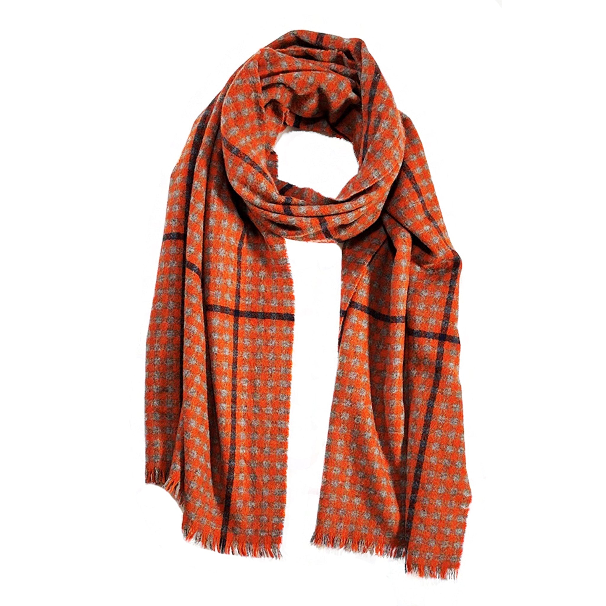 Heritage Plaid Scarf — Blue Pacific — view 4