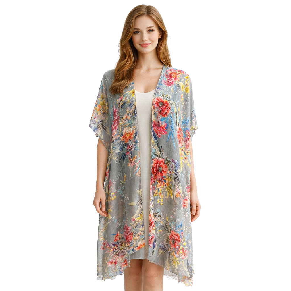 English Floral Kimono