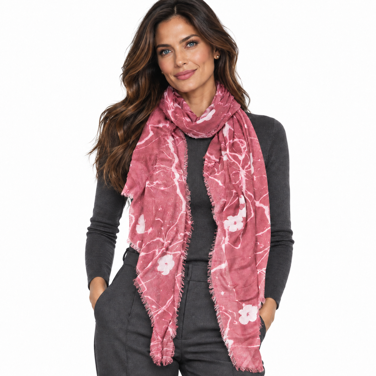 Vintage Cashmere Floral Fade Scarf