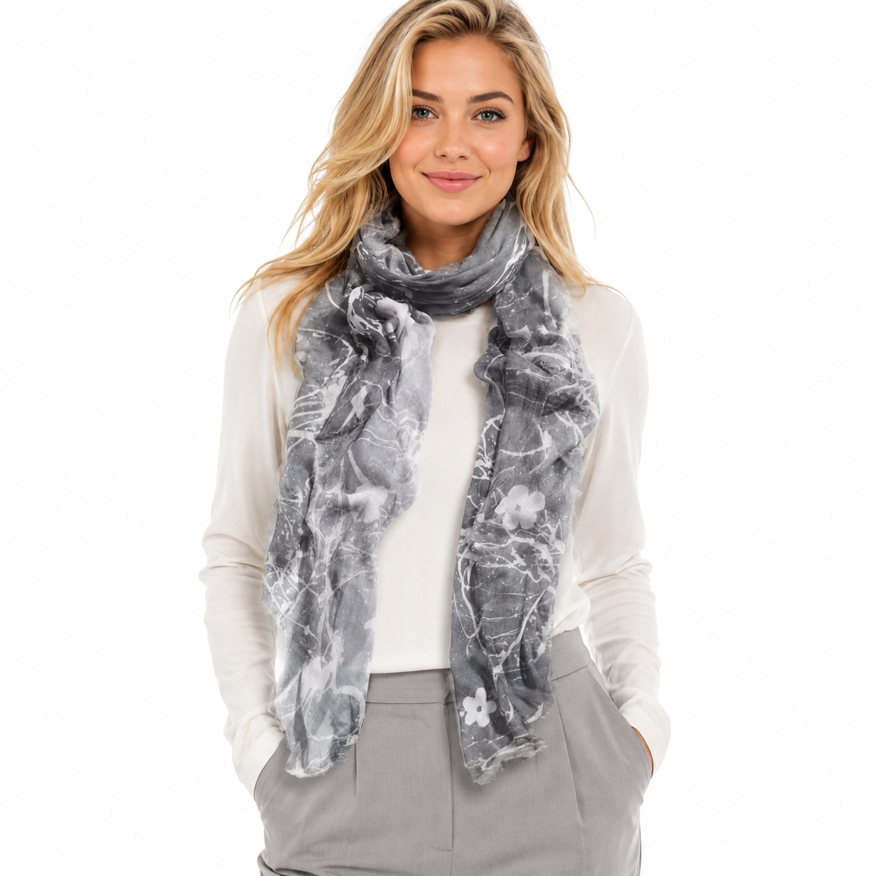 Vintage Cashmere Floral Fade Scarf