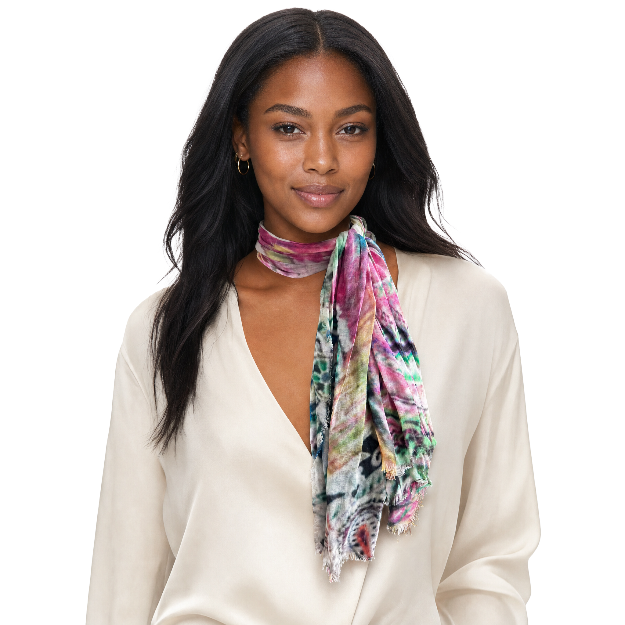 Floral Seashells Neckerchief - Pink