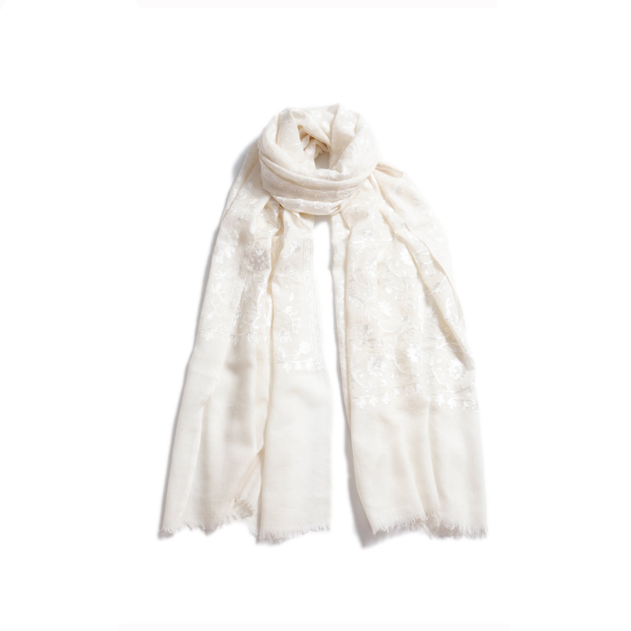 Flowered Embroidery Scarves