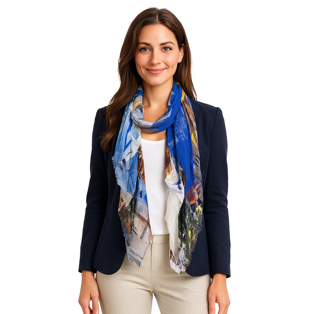 The Santorini Village Scarf