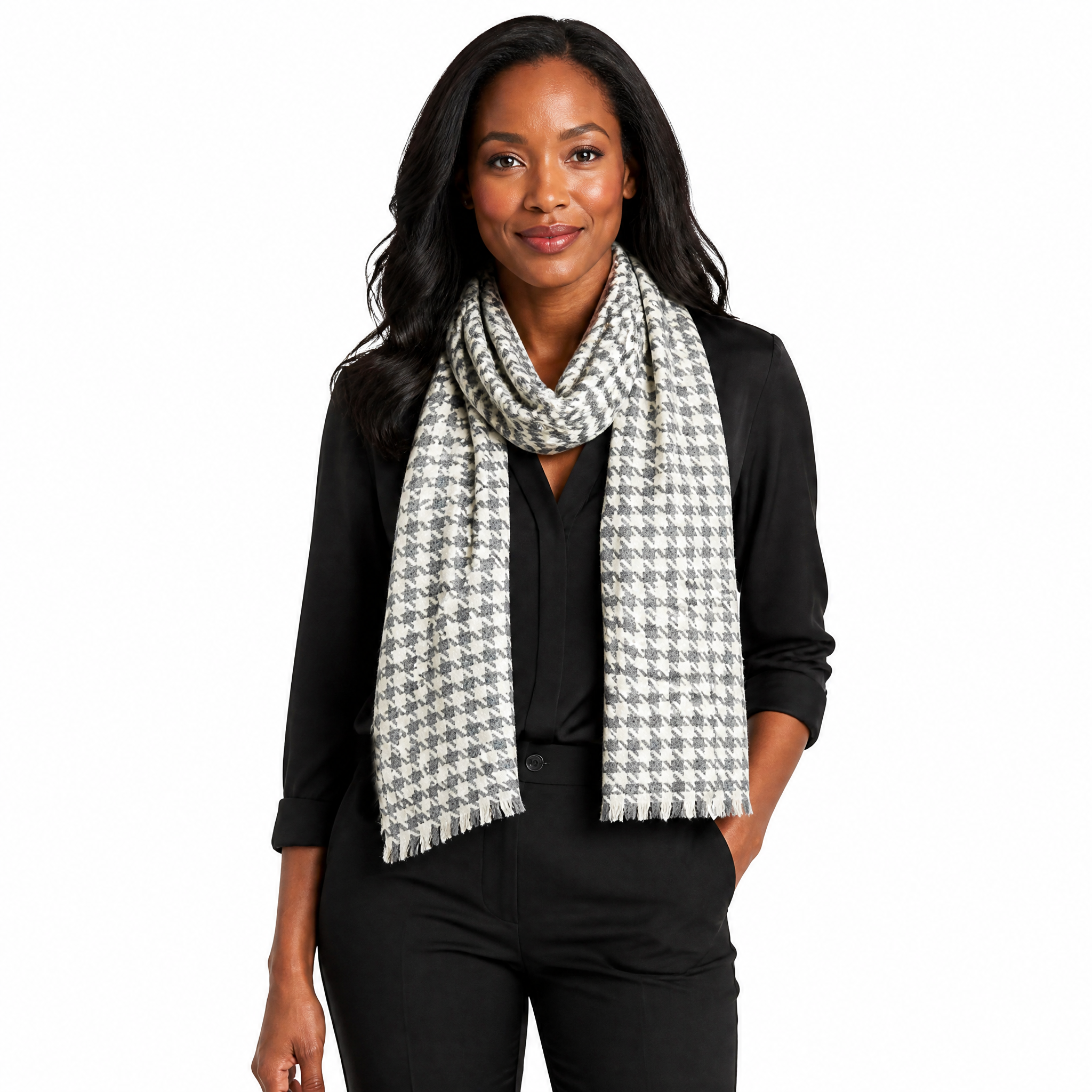 Cashmere Houndstooth Scarf