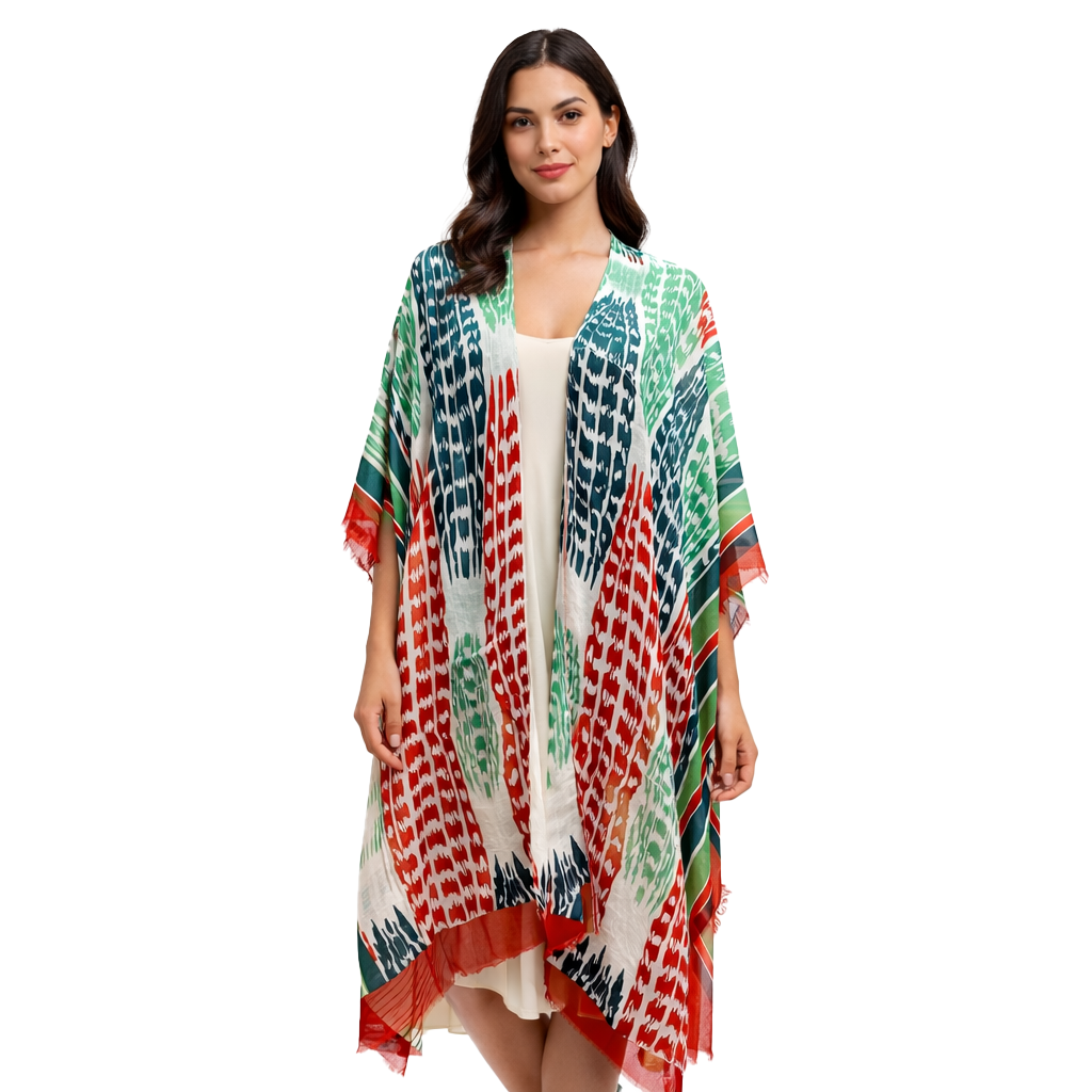 Ikat Shells Kimono