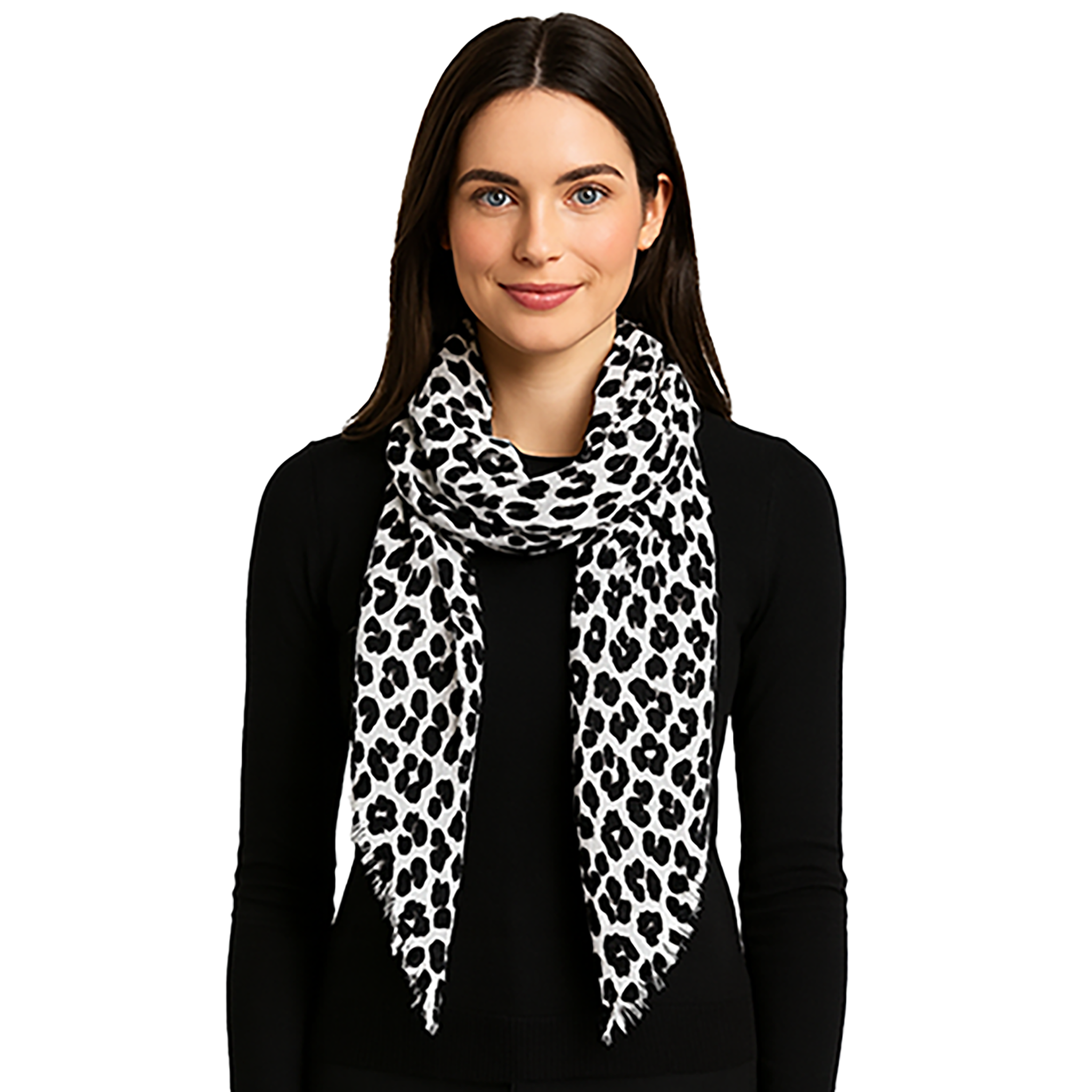 Leopard Scarf — Blue Pacific — view 3
