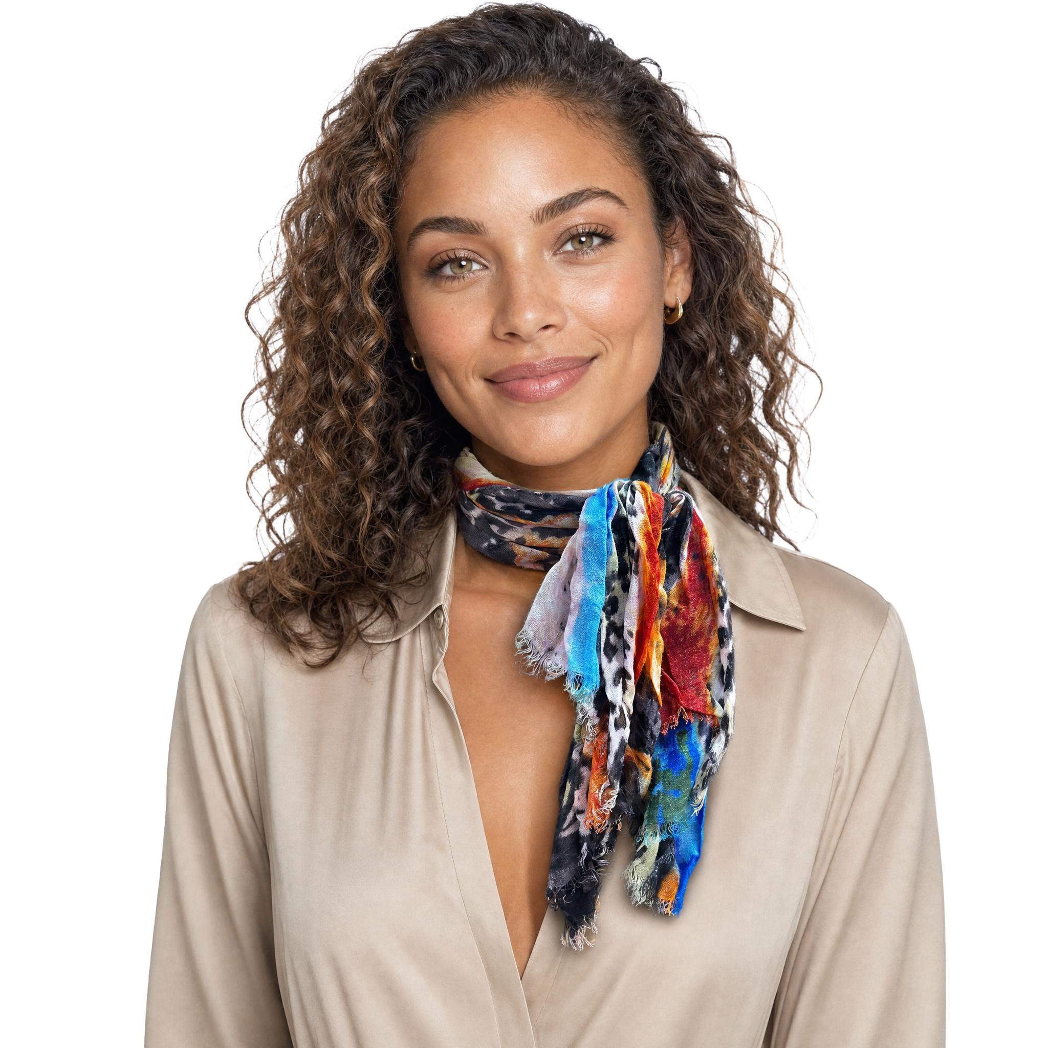 Leopard Rose Neckerchief - Yellow