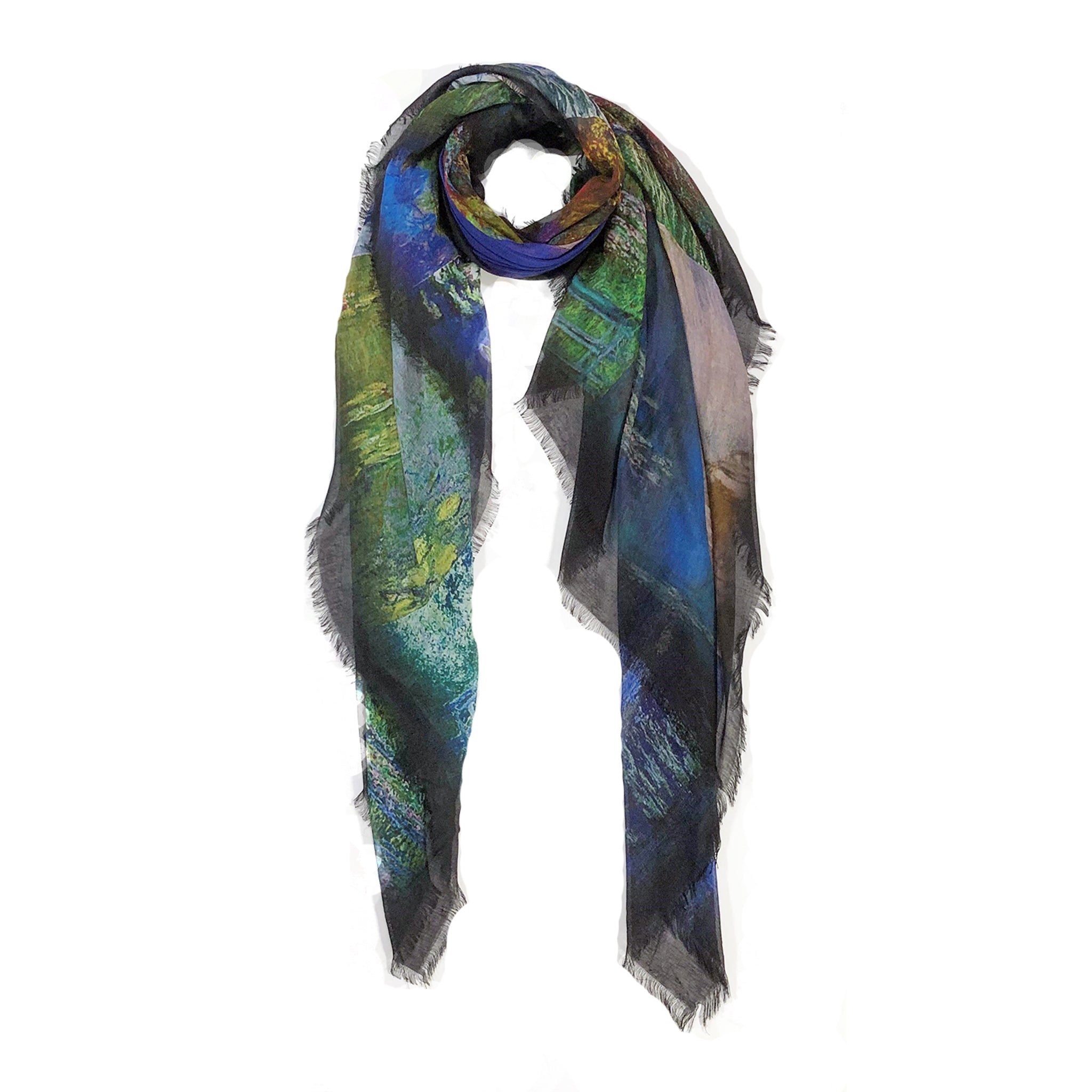Lilies Scarf (Water Garden) — Blue Pacific — view 3