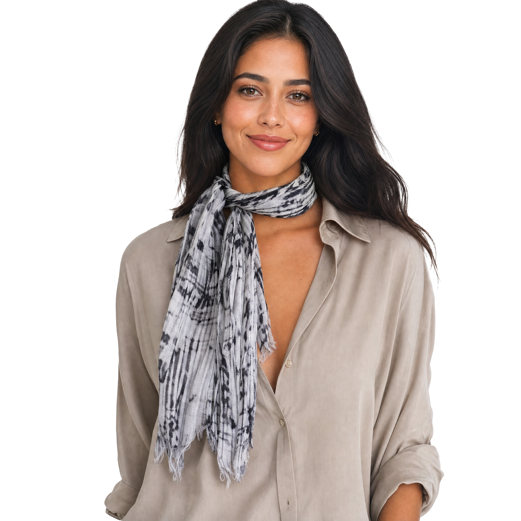 Musical Notes Neckerchief - Black/White