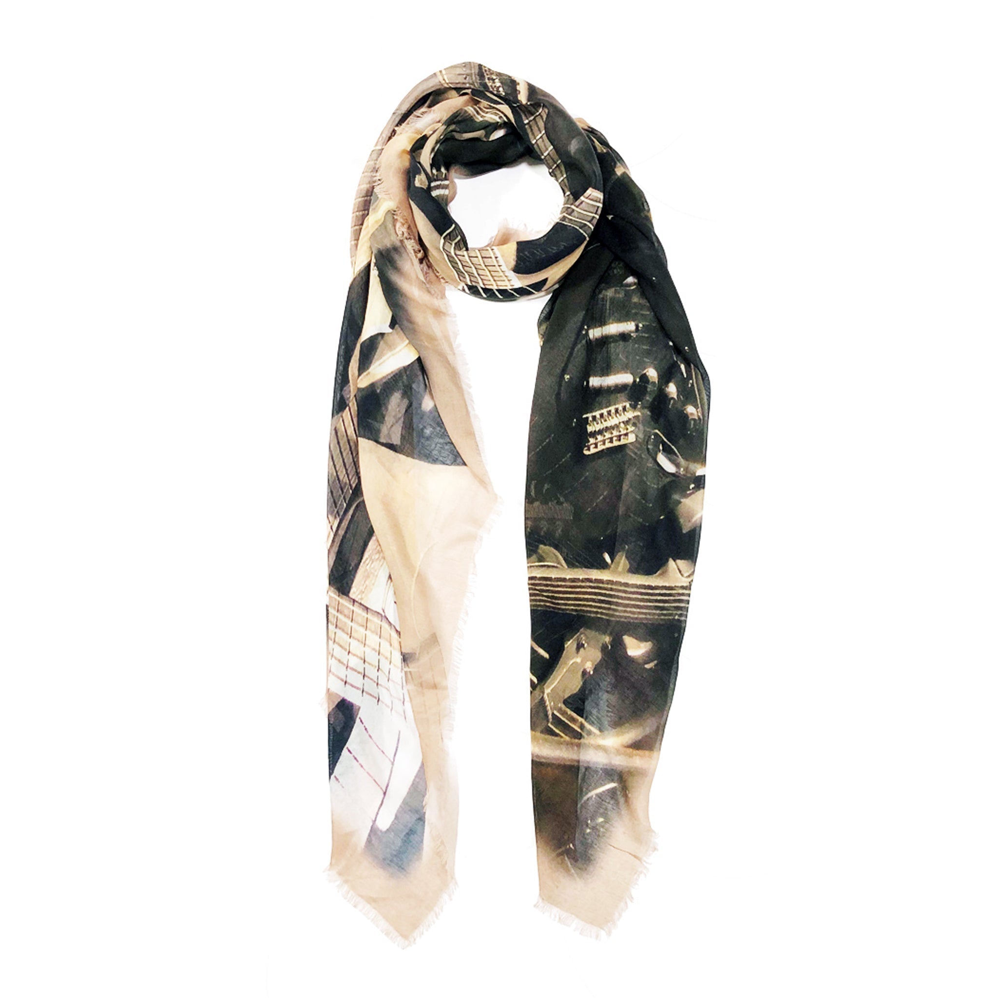 Nashville Guitars Scarf - Oblong — Blue Pacific — view 3