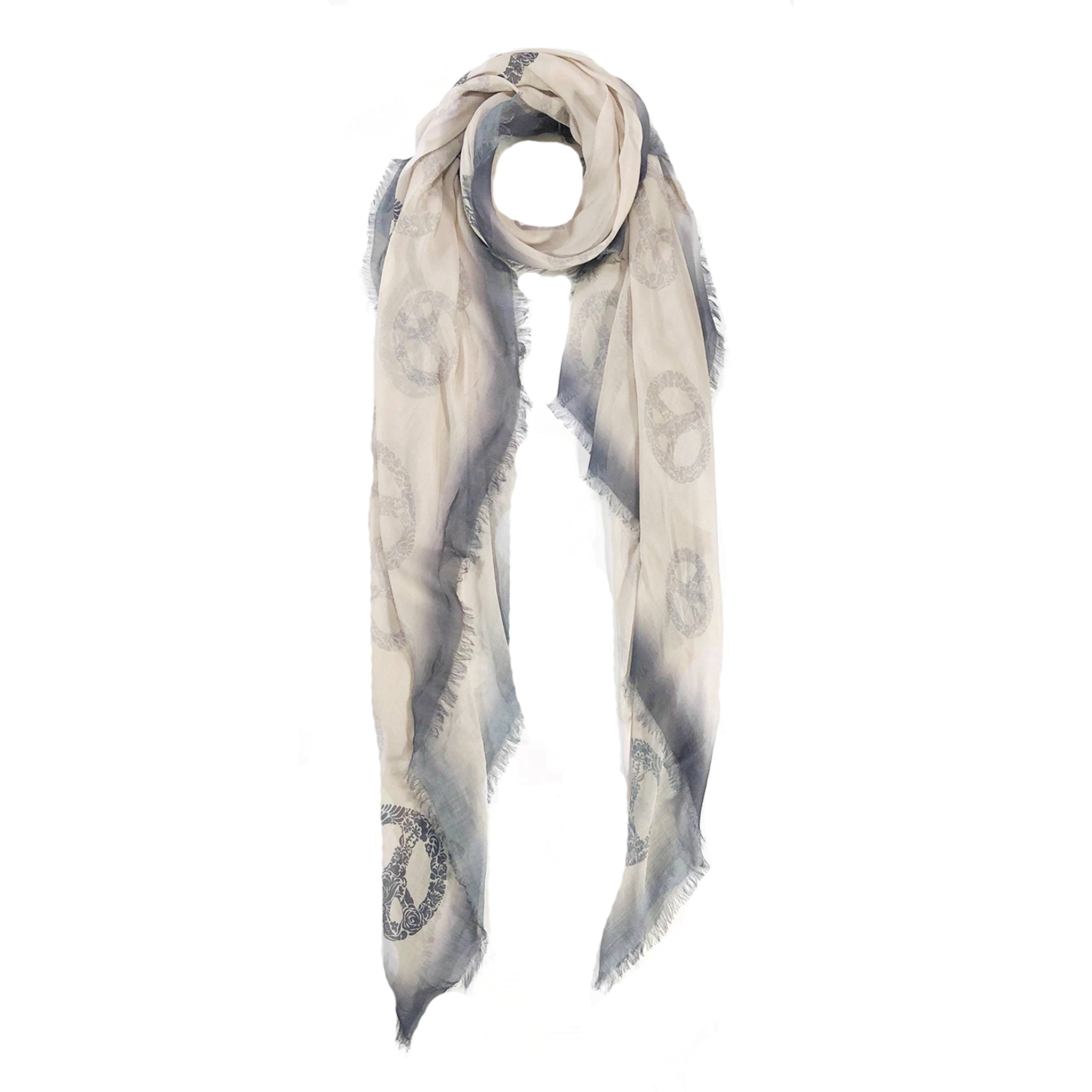 Vintage Peace Scarf — Blue Pacific — view 8