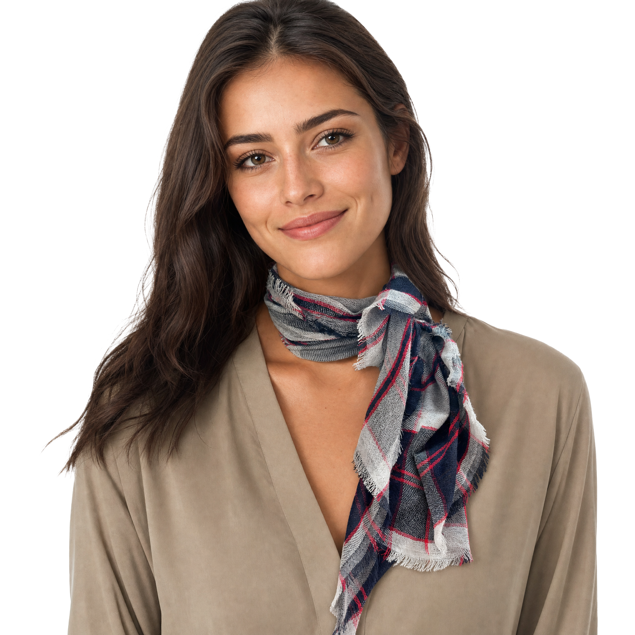 Scottish Plaid Neckerchief - Silver Blue