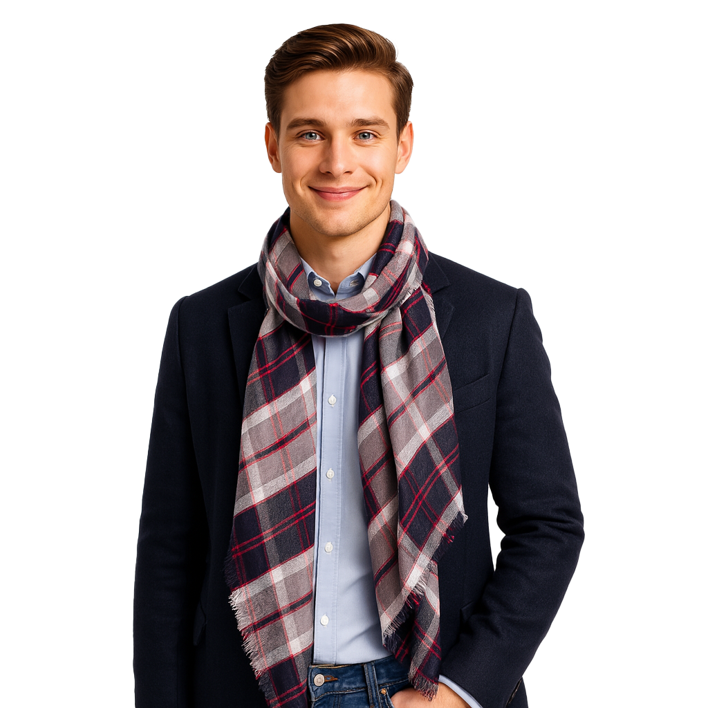 Modern Scottish Plaid Scarves (Contemporary)