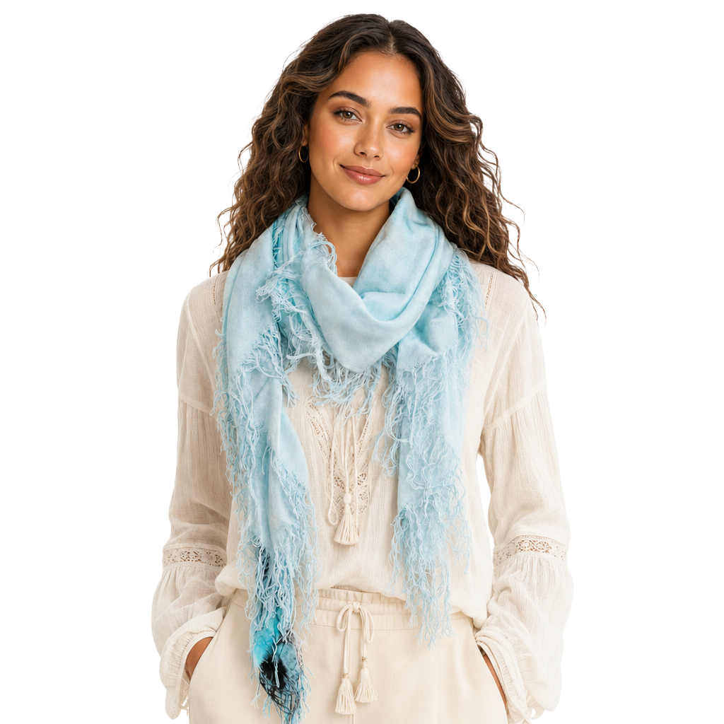 Cashmere Blend solid Half Scarf - Seagrass Bay
