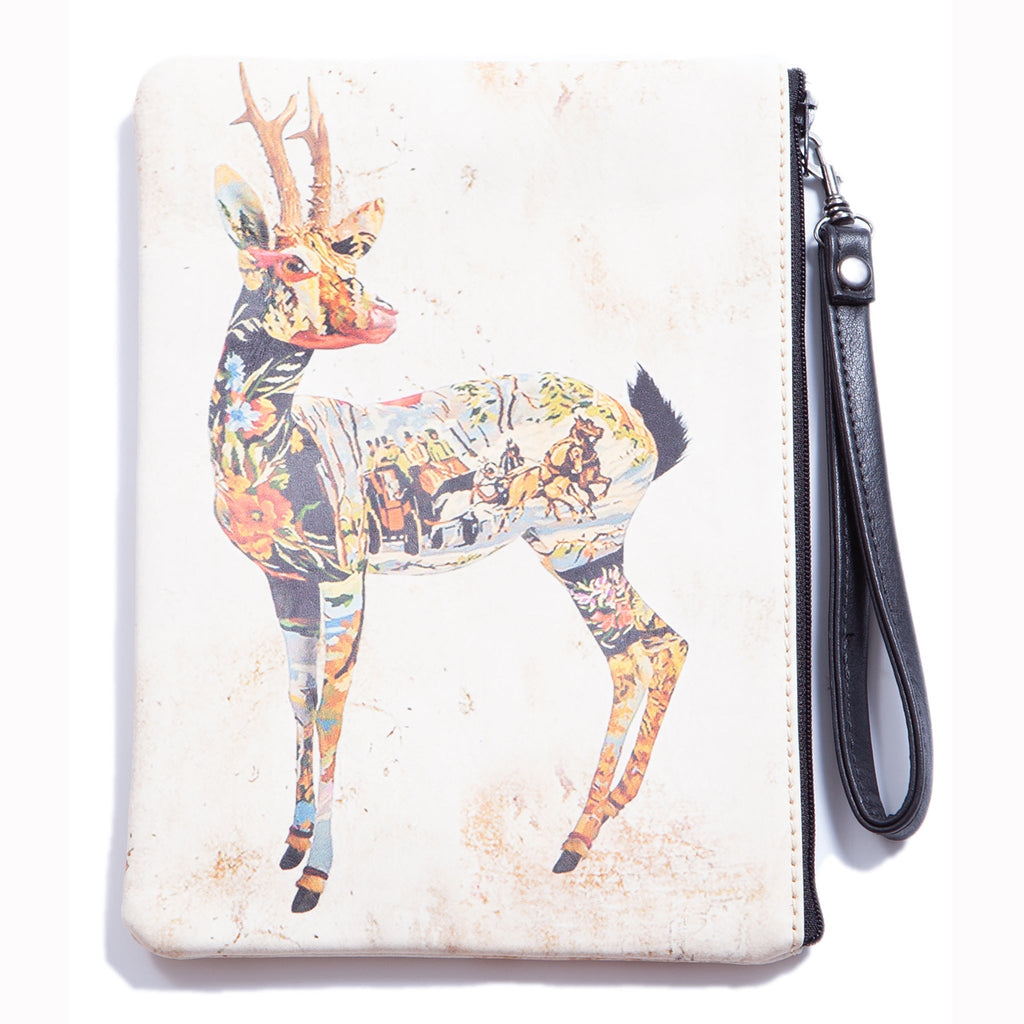 Stag Collage – | Handcrafted Wristlets – Blue Pacific