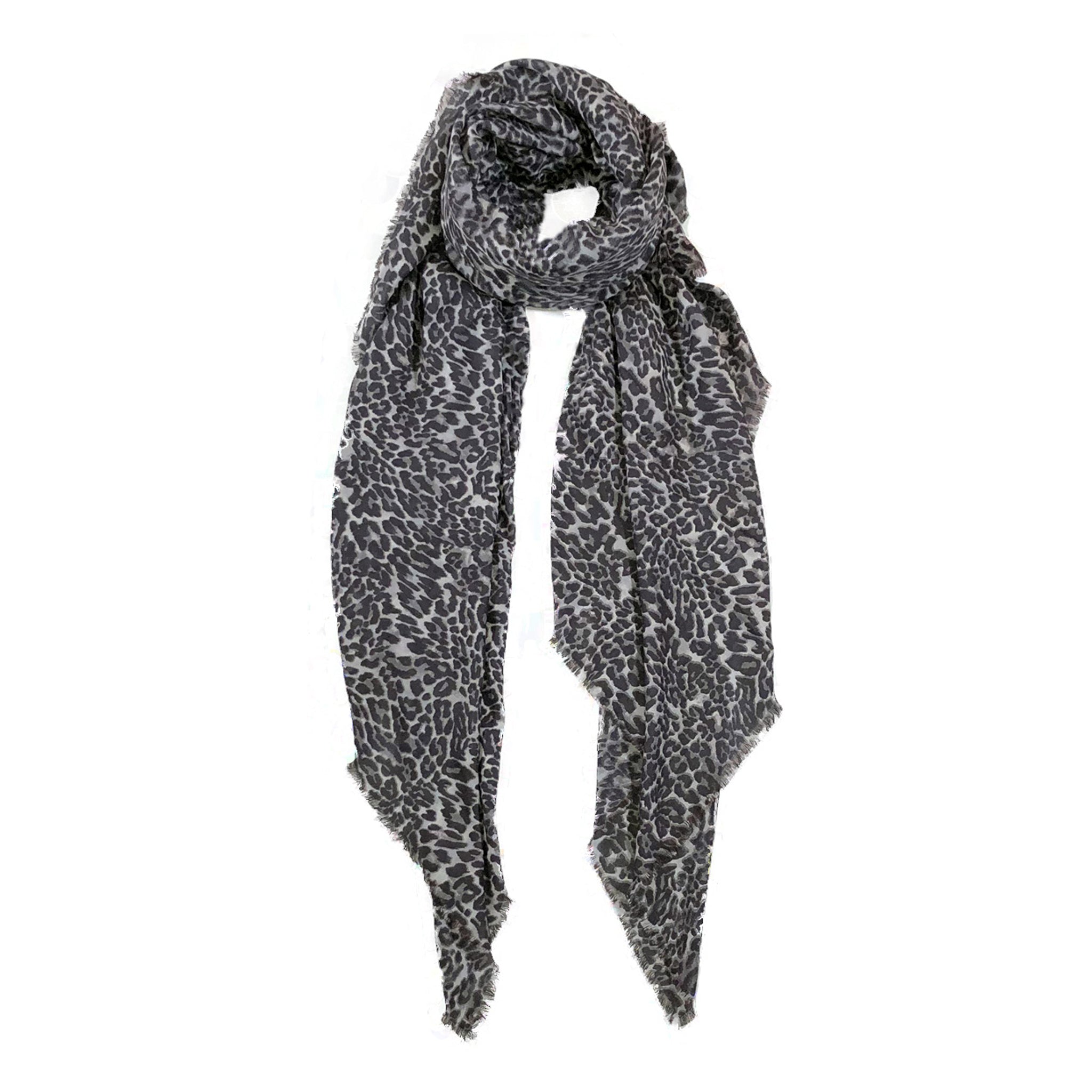 Cashmere Blend Leopard Scarf