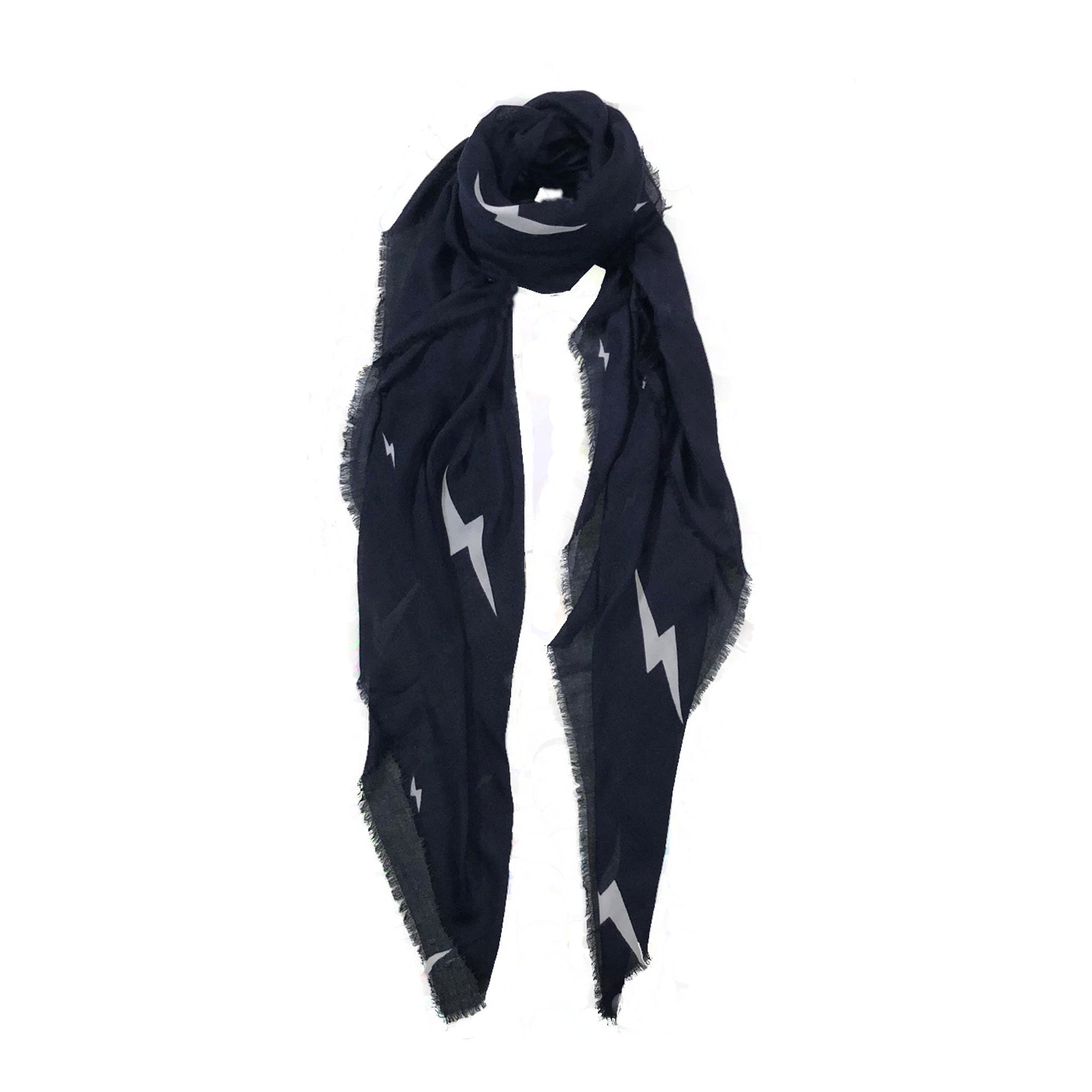 Cashmere Blend Lightning Bolts Scarf