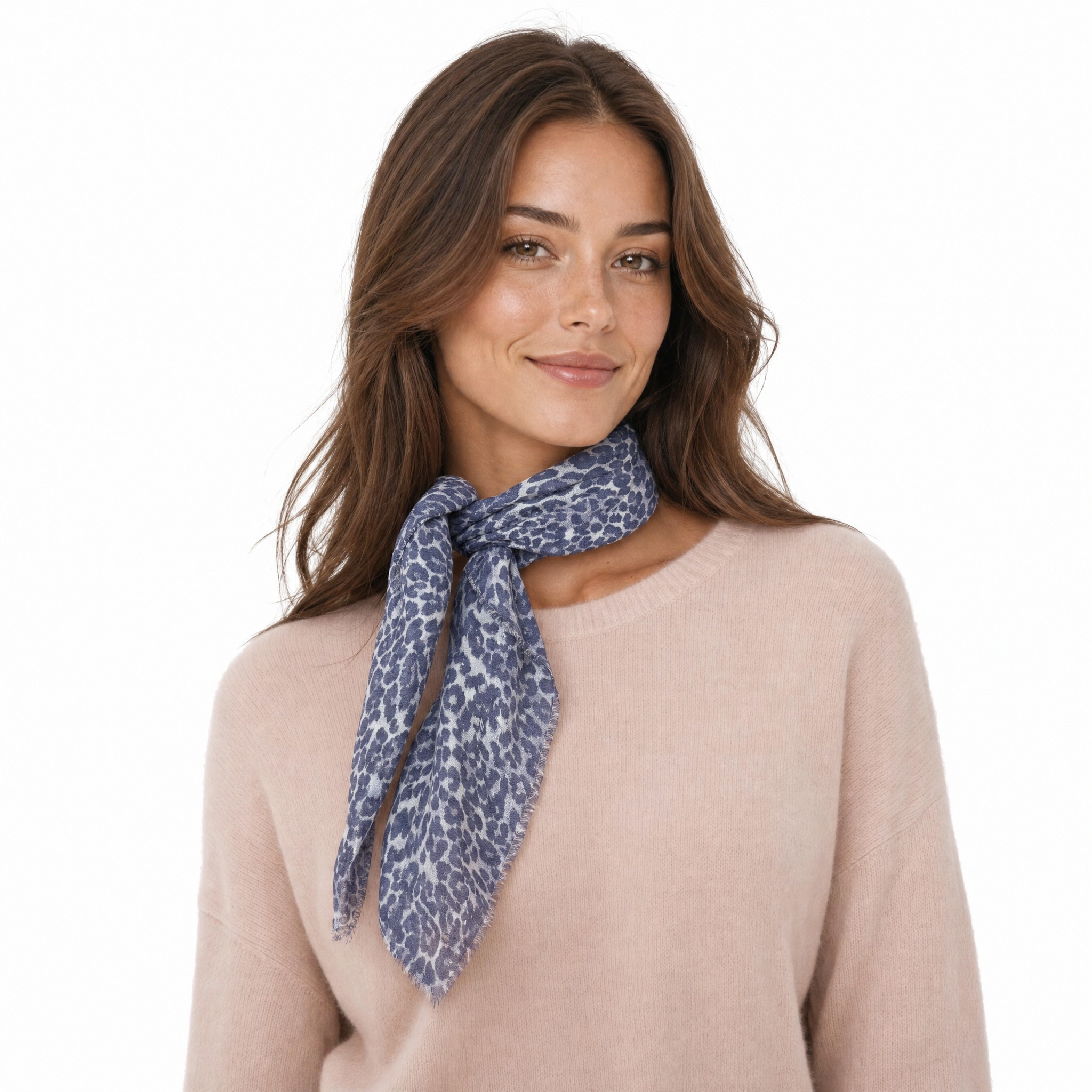 Cashmere Blend Leopard Neckerchief