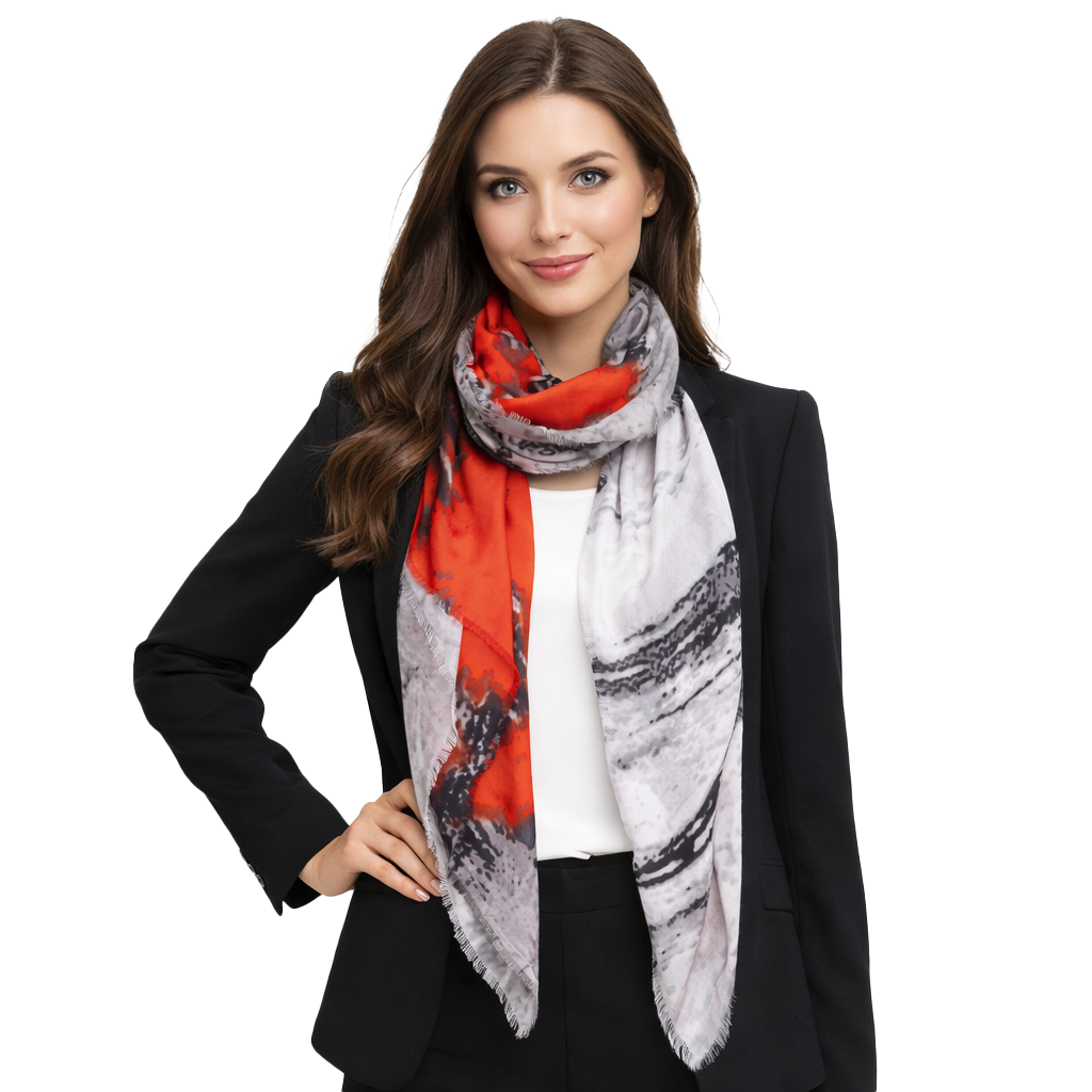 Cashmere Blend Watercolor Scarf