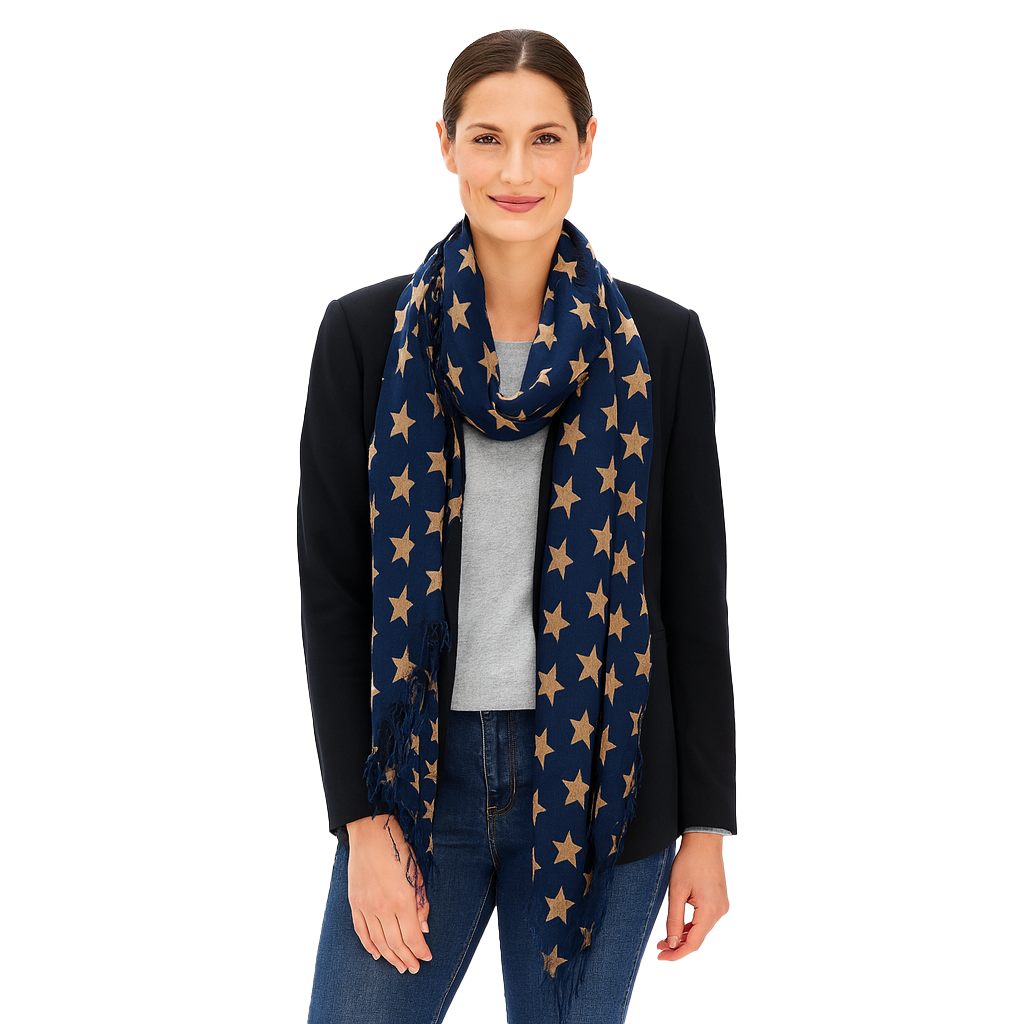 Cashmere Blend Stars Scarf