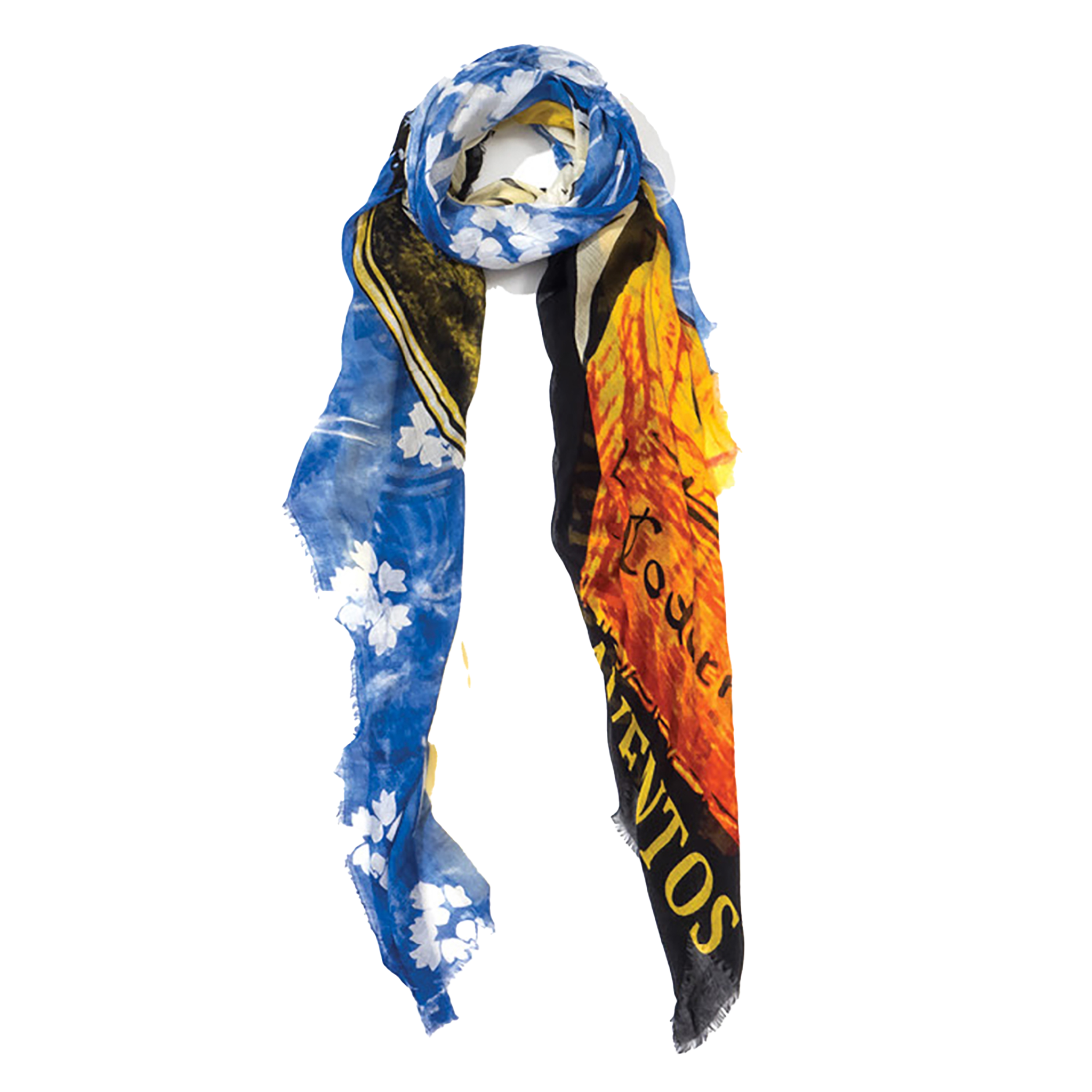 Blue Pacific Cava Belle Scarf in Cloud, shown styled (image 3).