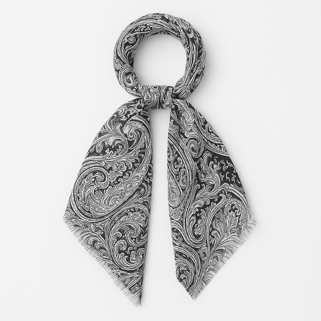 Vintage Paisley Cashmere Blend Neckerchief
