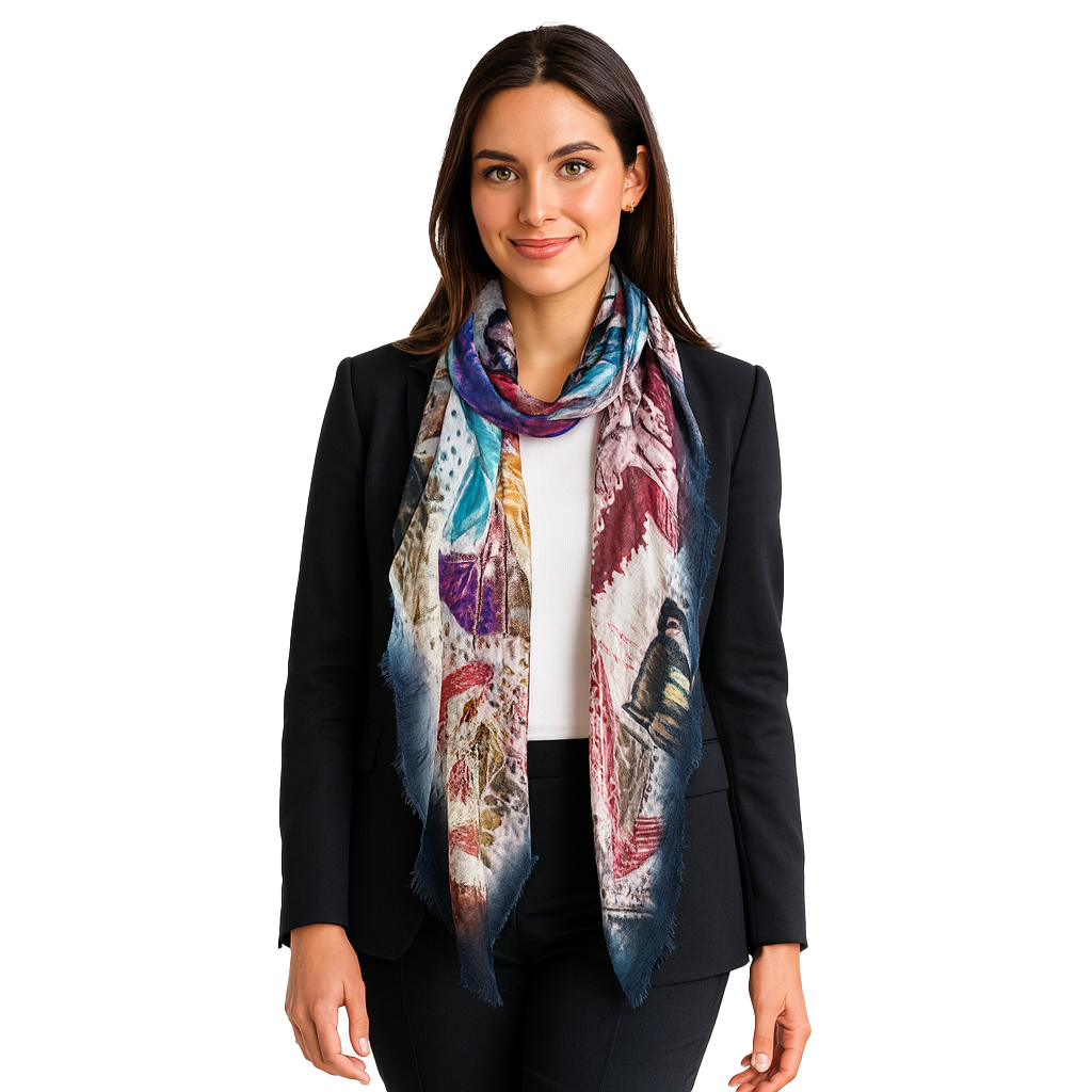 Vintage Stamps Scarf